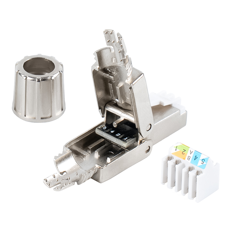 Connecteur RJ45 sans outil blindé Cat6A RJ-G40S-1-C6A Connecteur RJ45 sans outil blindé Cat6A RJ-G40S-1-C6A