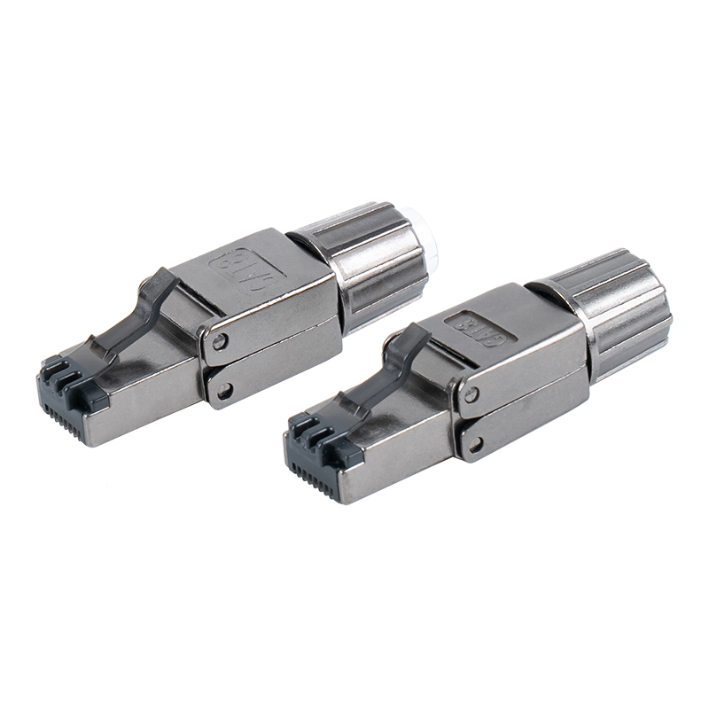 Boucle métallique blindée Cat8Connecteur RJ45 sans outil RJ-G40S-2-C8 Boucle métallique blindée Cat8Connecteur RJ45 sans outil RJ-G40S-2-C8