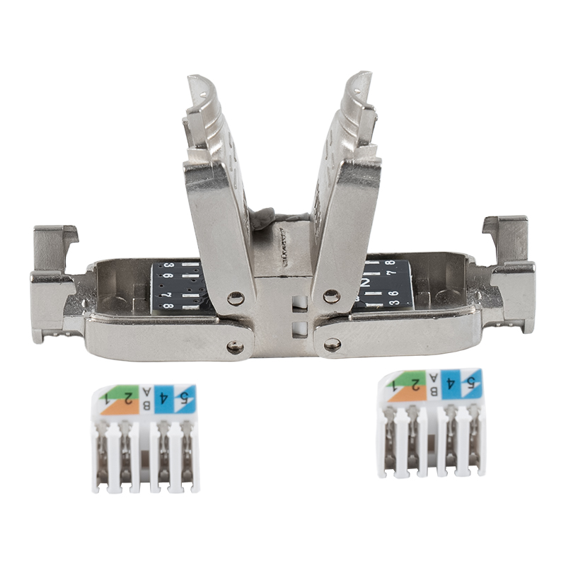 Connecteur sans outil de type push-down blindé Cat6A RJ-603S-3-C6A Connecteur sans outil de type push-down blindé Cat6A RJ-603S-3-C6A
