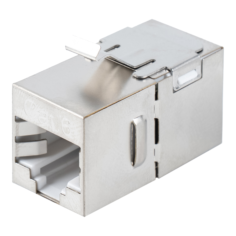 Coupleur droit RJ45 blindé Cat6 (avec clip métallique) SM-2035SC6 Coupleur droit RJ45 blindé Cat6 (avec clip métallique) SM-2035SC6