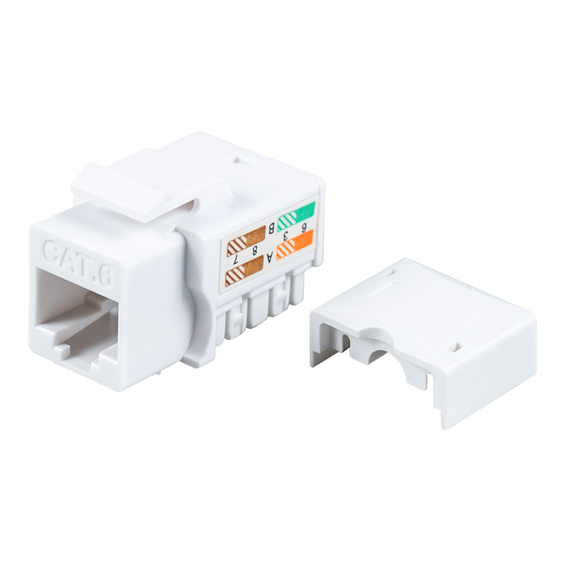 Prise modulaire 90° non blindée Cat6 SM-2053H8C6