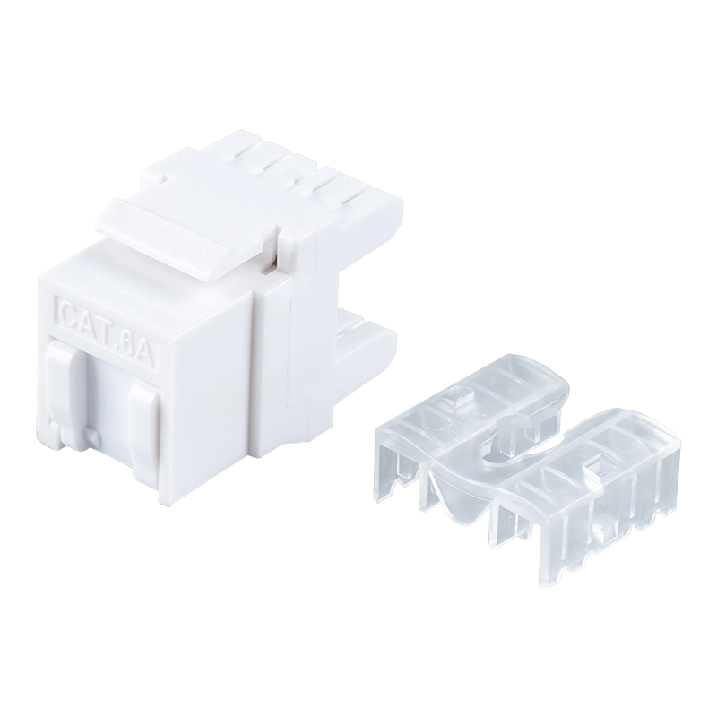 Prise modulaire 180° non blindée Cat6 (type mini avec obturateur) SM-2089CD8C6-1