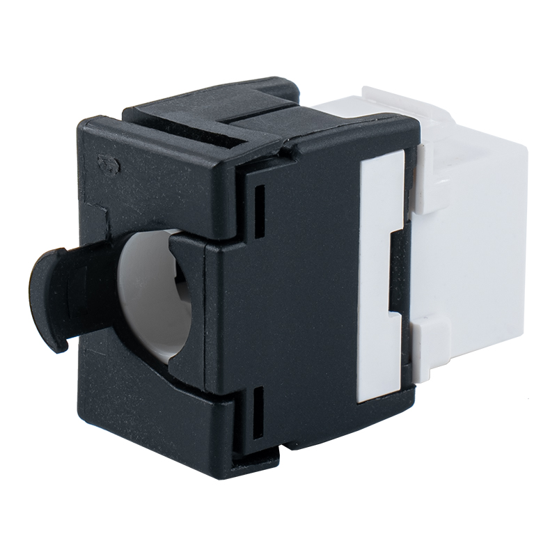 Prise Keystone sans Tolless 180 ° C6A non blindée (avec support de câble et obturateur) SM-2335BCH8C6A Prise Keystone sans Tolless 180 ° C6A non blindée (avec support de câble et obturateur) SM-2335BCH8C6A