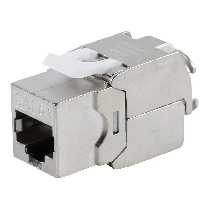 Prise Keystone sans Tolless blindée C6A à 180° (type à ouverture rabattable) SM-2336SH8C6A