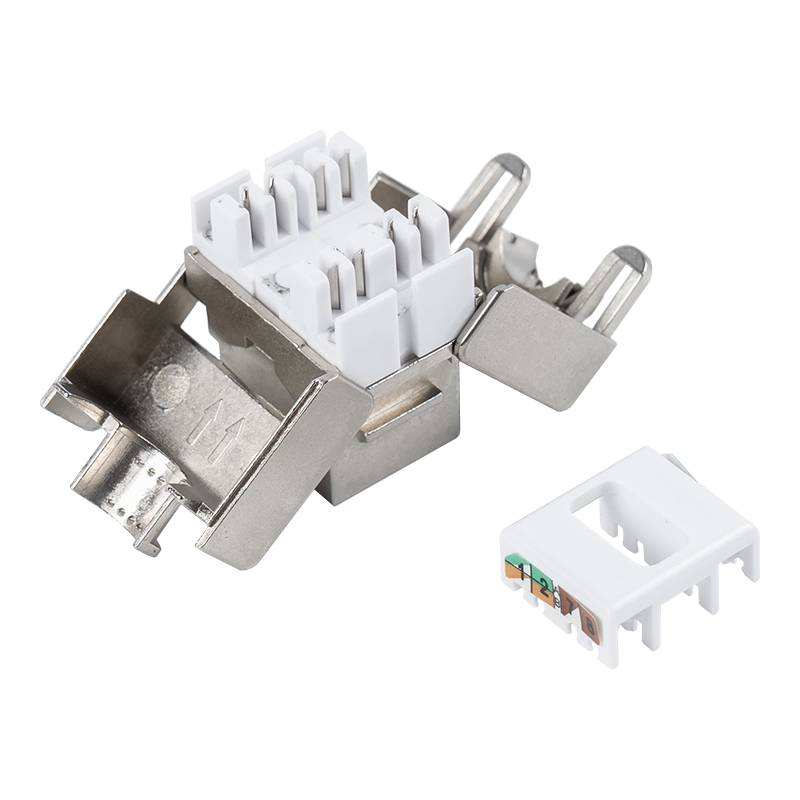 Prise Keystone sans Tolless blindée C6A à 180° (type à ouverture rabattable) SM-2336SH8C6A Prise Keystone sans Tolless blindée C6A à 180° (type à ouverture rabattable) SM-2336SH8C6A