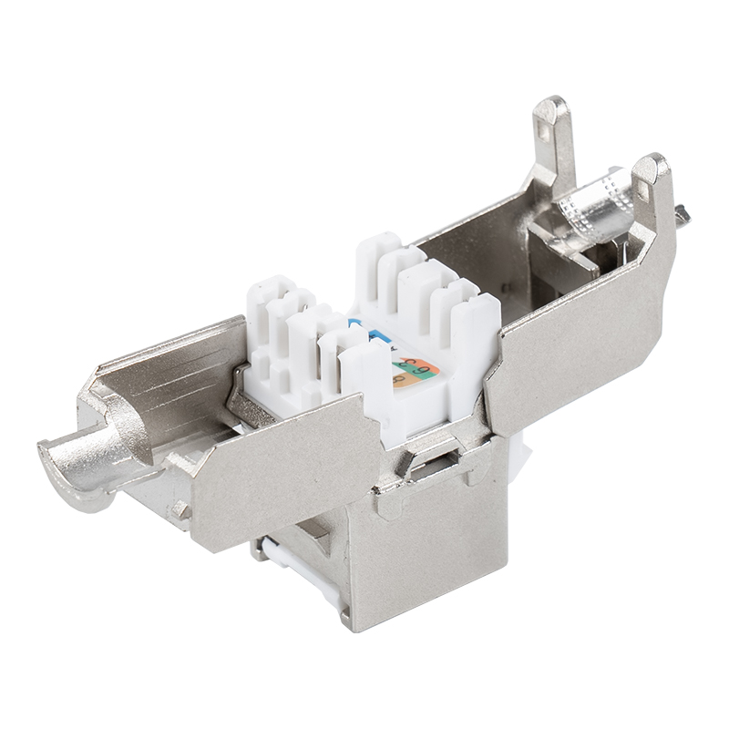 Prise Keystone sans Tolless blindée C6A à 180° (type à ouverture rabattable) SM-2336SH8C6A Prise Keystone sans Tolless blindée C6A à 180° (type à ouverture rabattable) SM-2336SH8C6A