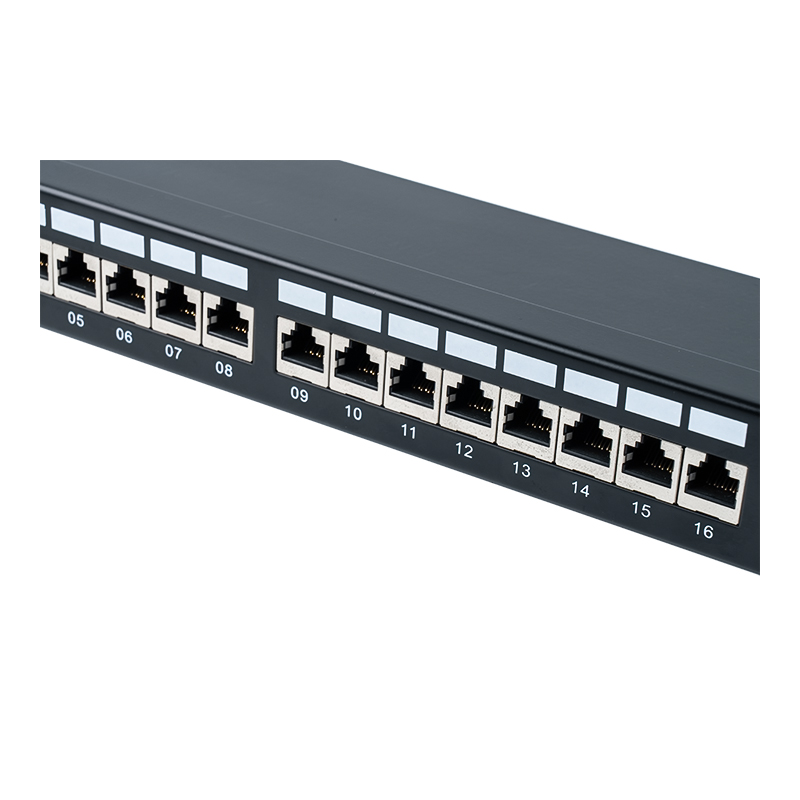 Panneau de brassage blindé 1U 19 pouces catégorie 6, 24 ports SP-3217SK24-C6A Panneau de brassage blindé 1U 19 pouces catégorie 6, 24 ports SP-3217SK24-C6A
