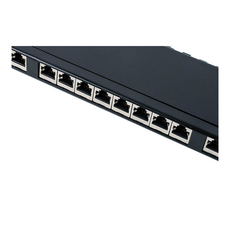 Panneau de brassage blindé 1U 19 pouces catégorie 6, 24 ports SP-3217SK24-C6A Panneau de brassage blindé 1U 19 pouces catégorie 6, 24 ports SP-3217SK24-C6A