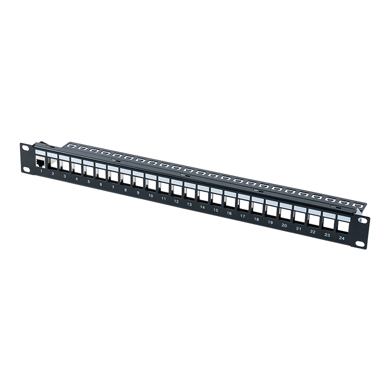 Panneau de brassage blindé 19 pouces 1U 24 ports (avec module C6) SP-3260-24P