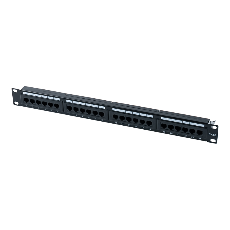 Panneau de brassage Cat6e 19 pouces 1U non blindé à 24 ports (IDC double usage) SP-3310D24-C6A