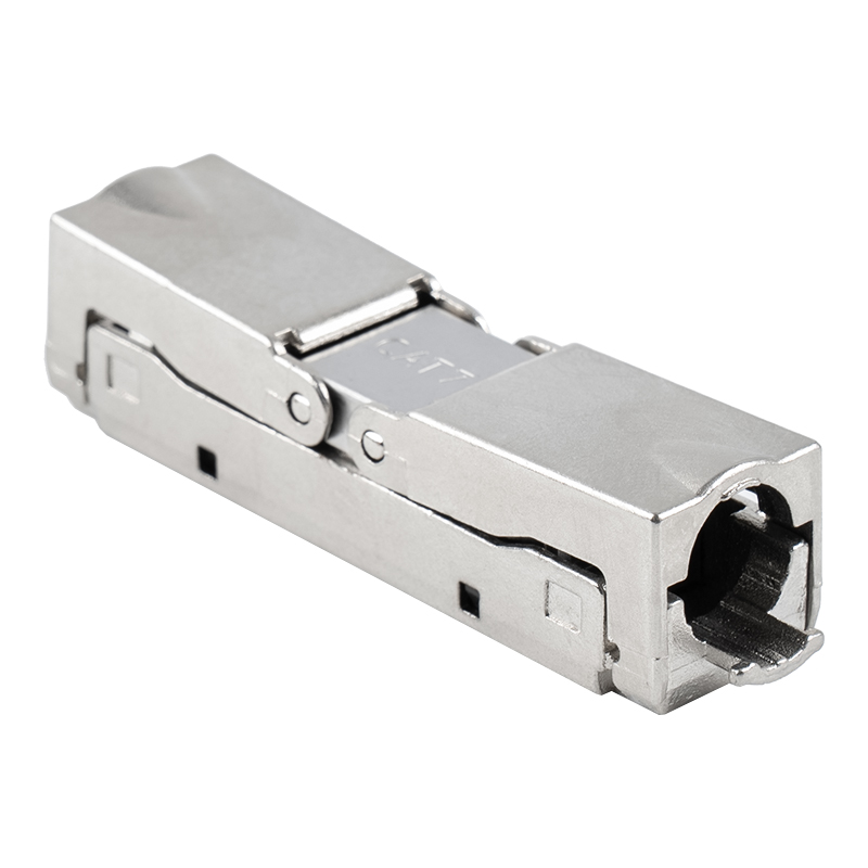 Connecteur sans outil de type push-down blindé Cat6A (ouverture unique) RJ-604S-1-C6A Connecteur sans outil de type push-down blindé Cat6A (ouverture unique) RJ-604S-1-C6A