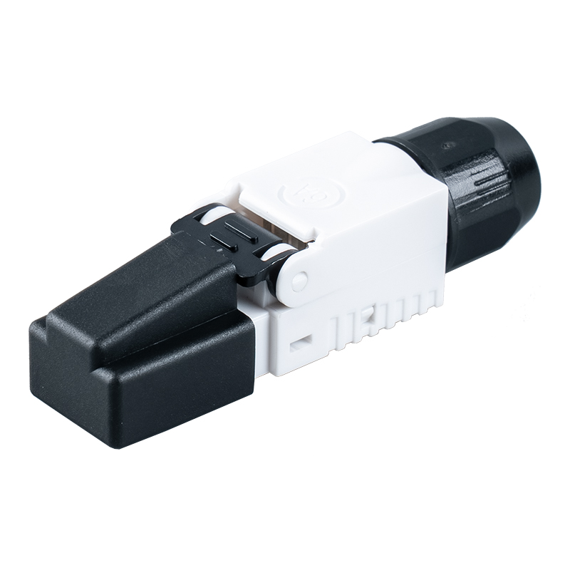 Connecteur RJ45 sans outil non blindé Cat7 (avec capuchons en plastique sur la tête) RJ-G50U-1-C7 Connecteur RJ45 sans outil non blindé Cat7 (avec capuchons en plastique sur la tête) RJ-G50U-1-C7