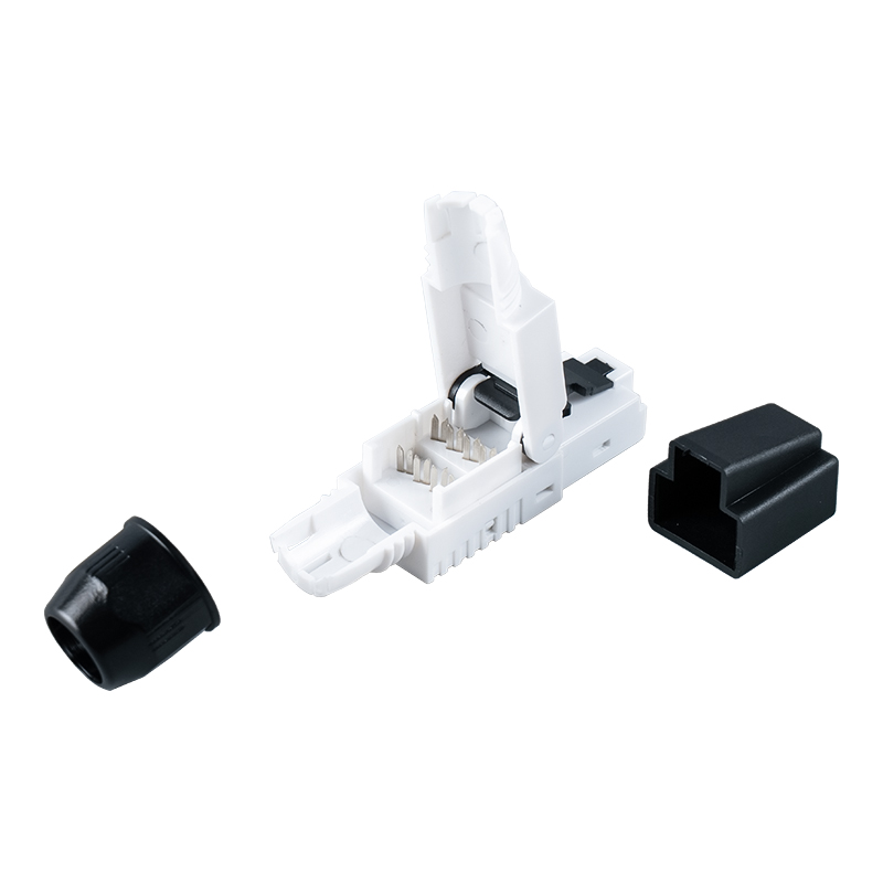Connecteur RJ45 sans outil non blindé Cat7 (avec capuchons en plastique sur la tête) RJ-G50U-1-C7 Connecteur RJ45 sans outil non blindé Cat7 (avec capuchons en plastique sur la tête) RJ-G50U-1-C7