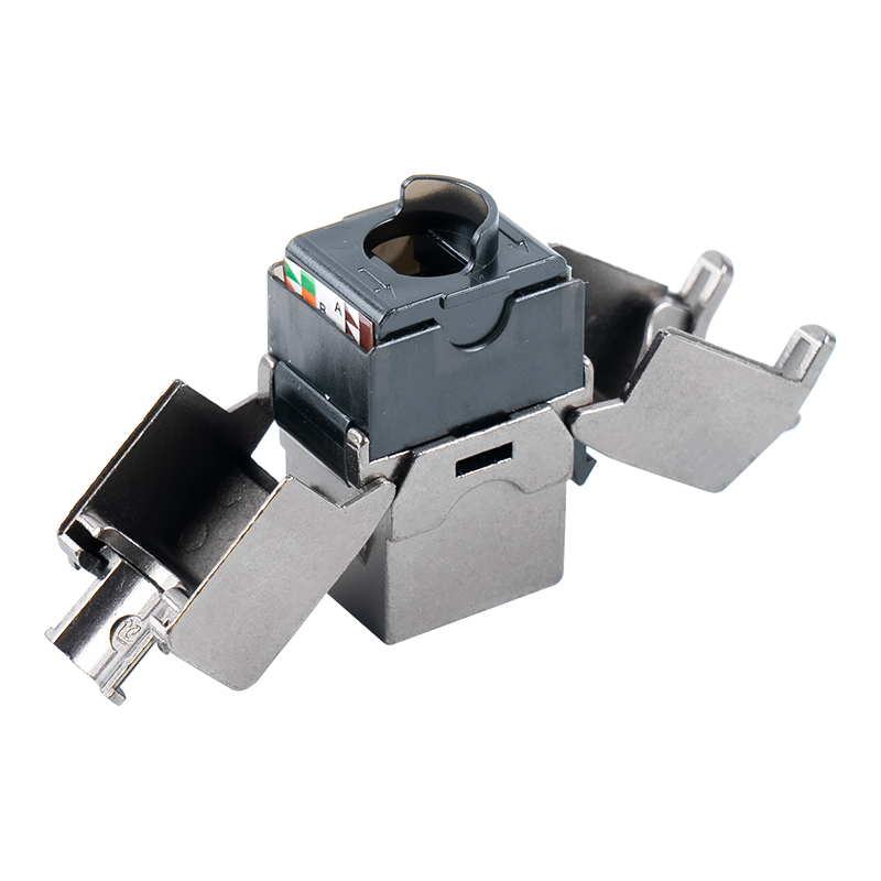 Prise Keystone sans Tolless blindée C6A à 180° (type à ouverture rabattable) SM-2336SH8C6A Prise Keystone sans Tolless blindée C6A à 180° (type à ouverture rabattable) SM-2336SH8C6A