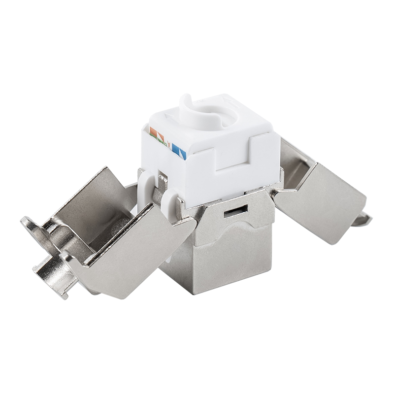 Prise Keystone sans Tolless blindée C6A à 180° (type à ouverture rabattable) SM-2336SH8C6A Prise Keystone sans Tolless blindée C6A à 180° (type à ouverture rabattable) SM-2336SH8C6A