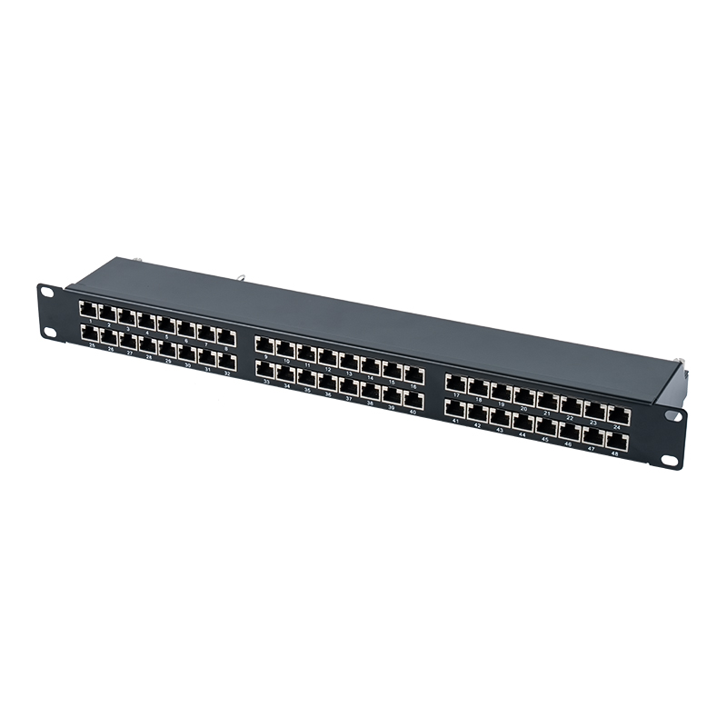 Panneau de brassage Cat6e 19 pouces 1U blindé à 48 ports SP-3262SK48-C6A