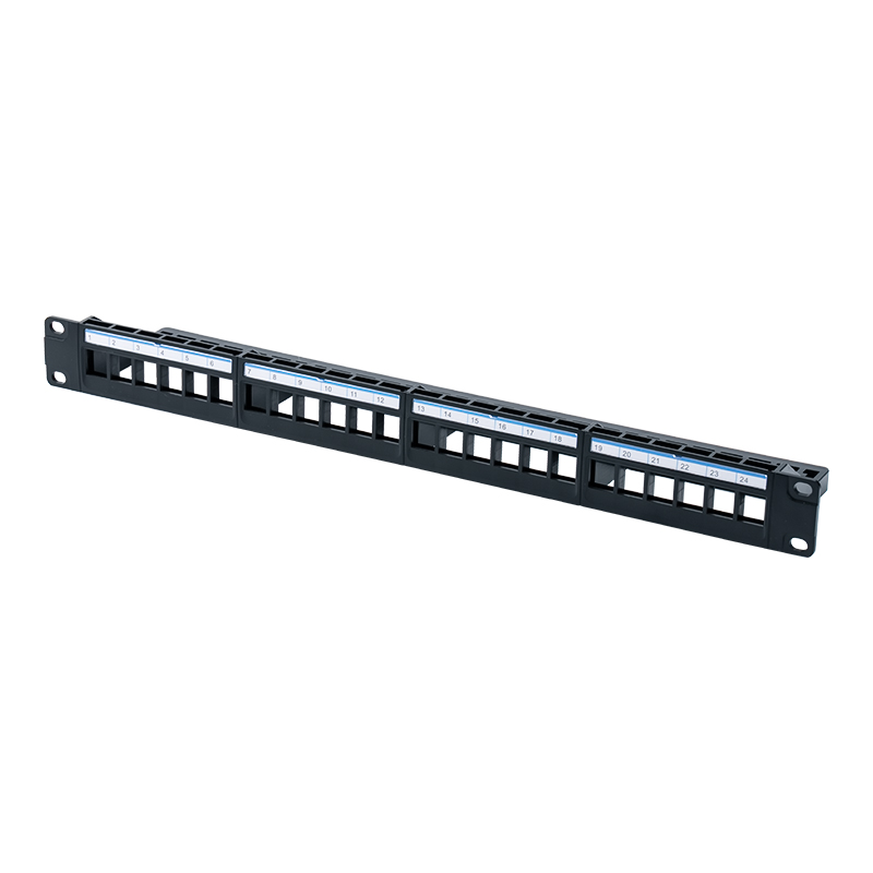 Rack non blindé 19 pouces 1U 24 ports (carton plastique bleu) SP-3401-24P