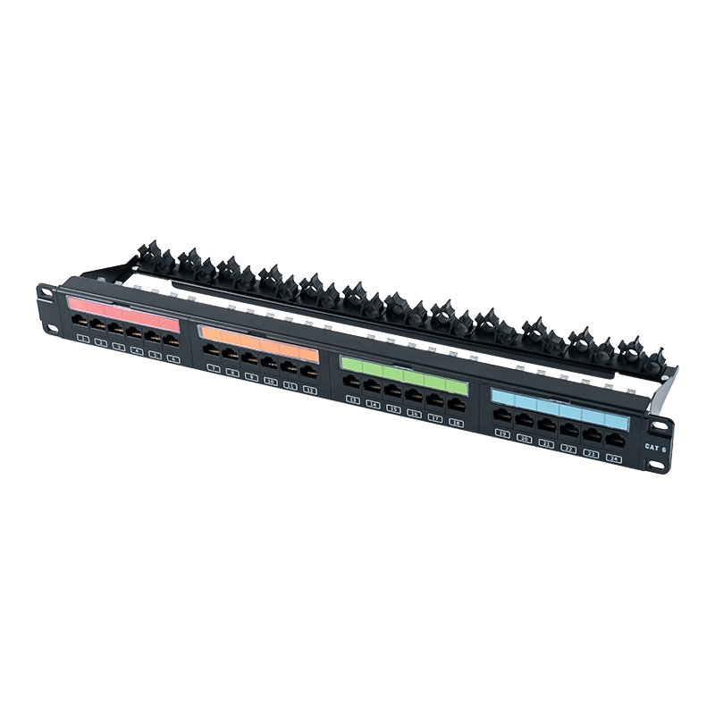 Rack non blindé 19 pouces 1U à 24 ports (fenêtre rabattable en plastique) SP-3405-24P