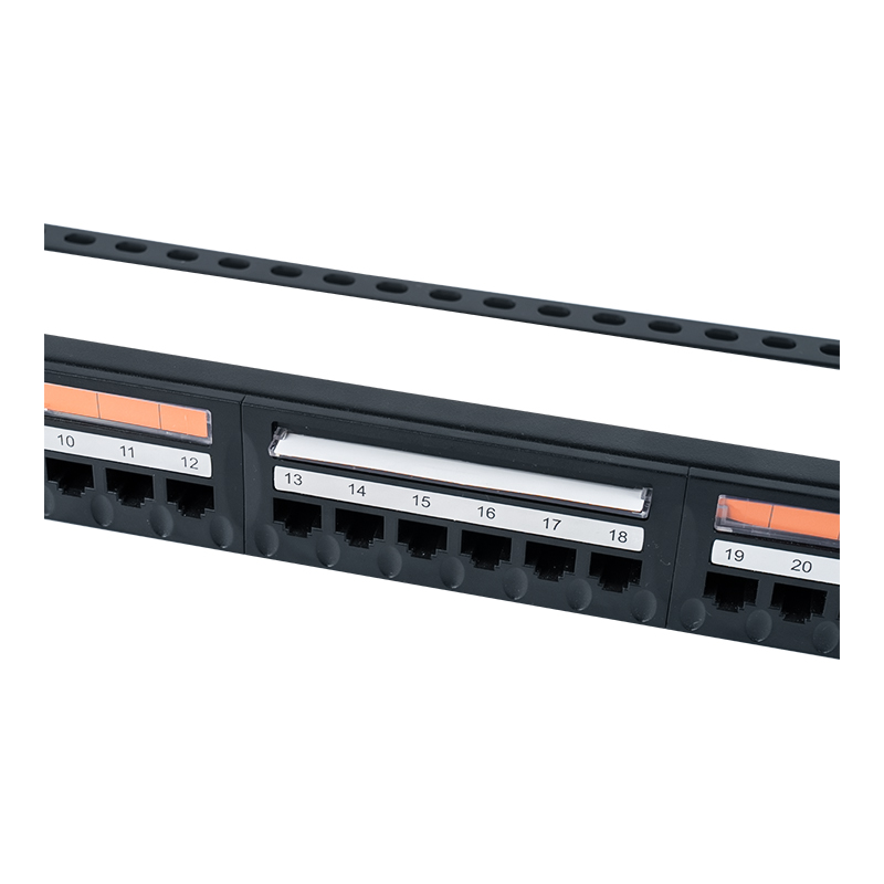 Panneau de brassage Cat5e 19 pouces 1U non blindé à 24 ports (fenêtre rabattable en plastique) SP-3410D24-C5E Panneau de brassage Cat5e 19 pouces 1U non blindé à 24 ports (fenêtre rabattable en plastique) SP-3410D24-C5E
